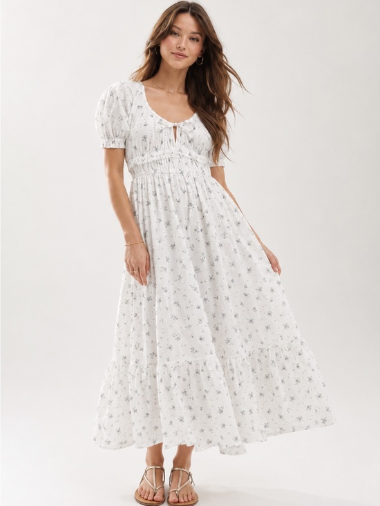 Dresses & Skirts - Floral White Maxi Dress